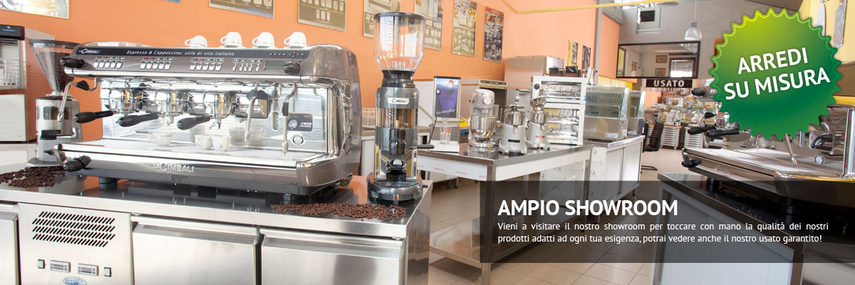 Ampio showroom vendita macchine da caffè Padova